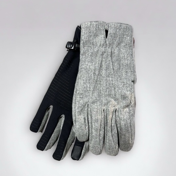 Lululemon City Keeper Winter Gloves Waterproof Tech Fleece Wool Gray Nwt